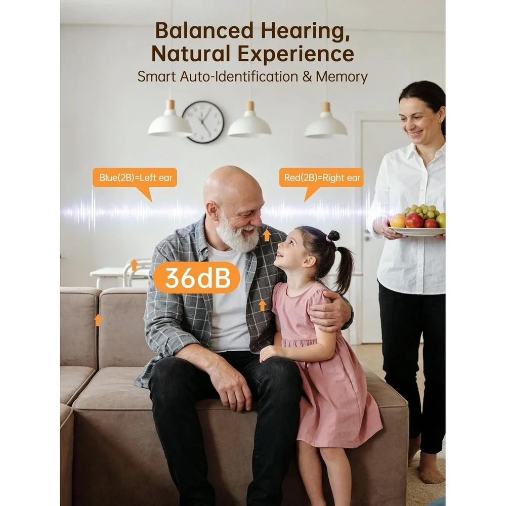 Bigprot Rechargeable Digital Hearing Aids Noise Cancelling BTE Pair White - Picture 8 of 14